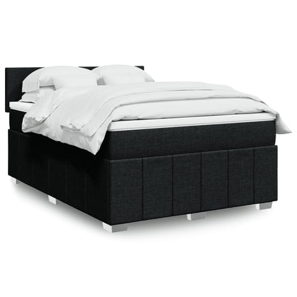 Boxspringbett Mit Matratze Stoff Schwarz