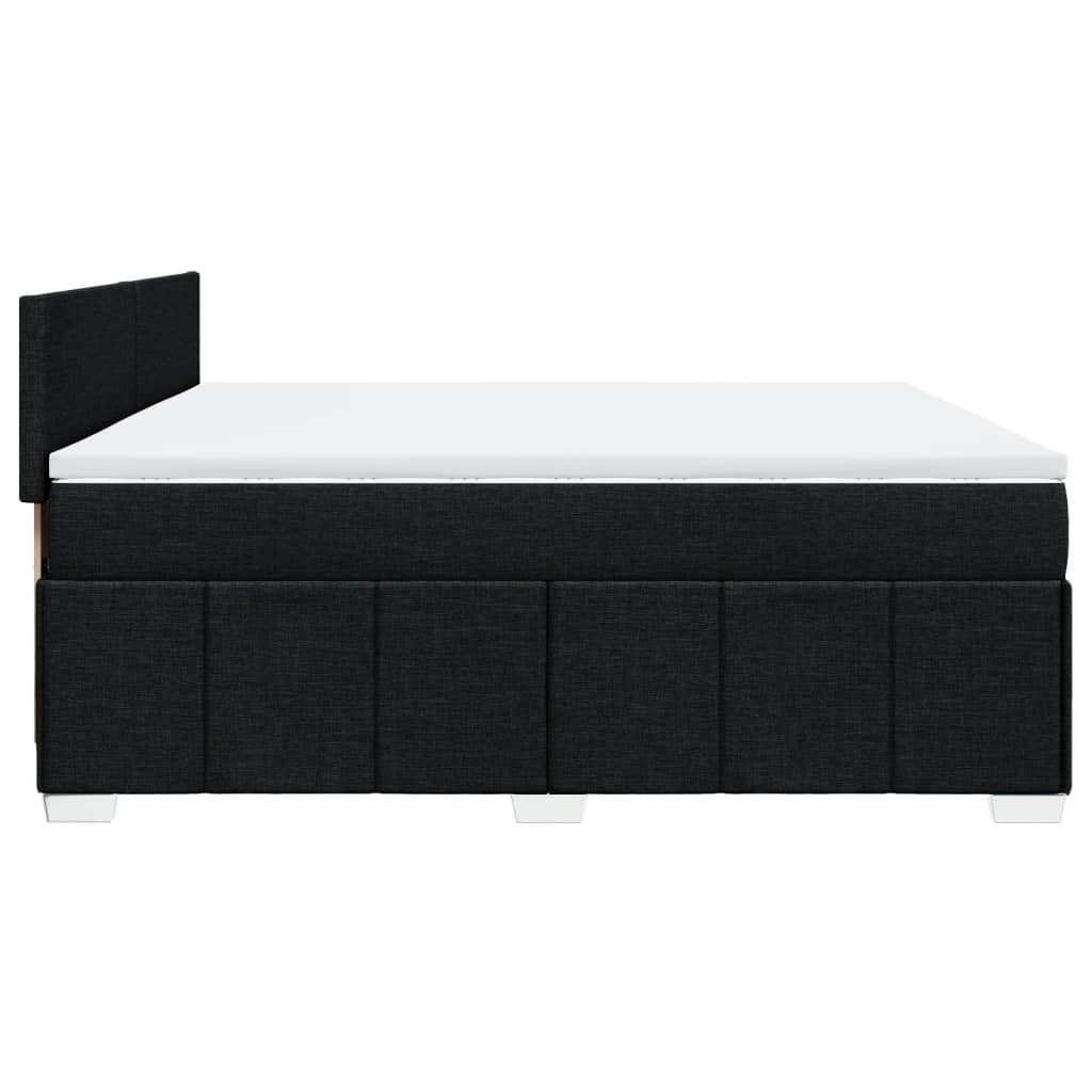 Boxspringbett Mit Matratze Stoff Schwarz
