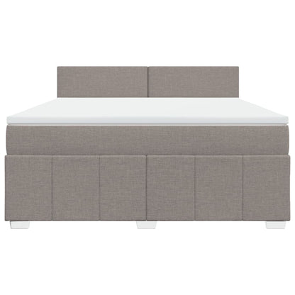 Boxspringbett Mit Matratze Stoff Taupe