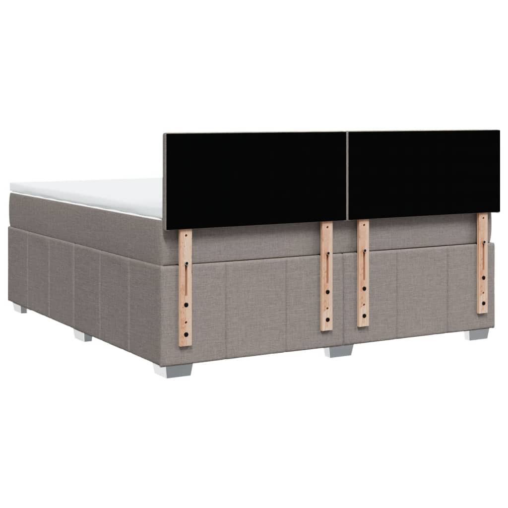Boxspringbett Mit Matratze Stoff Taupe