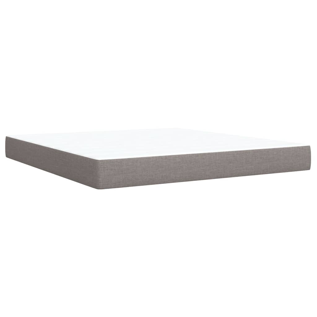 Boxspringbett Mit Matratze Stoff Taupe