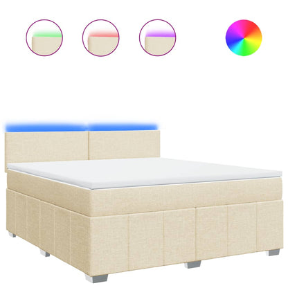 Boxspringbett Mit Matratze Stoff Creme