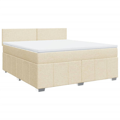 Boxspringbett Mit Matratze Stoff Creme