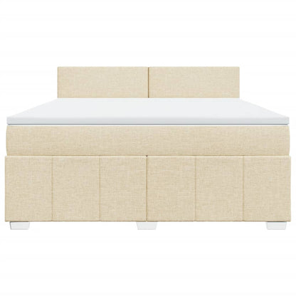 Boxspringbett Mit Matratze Stoff Creme