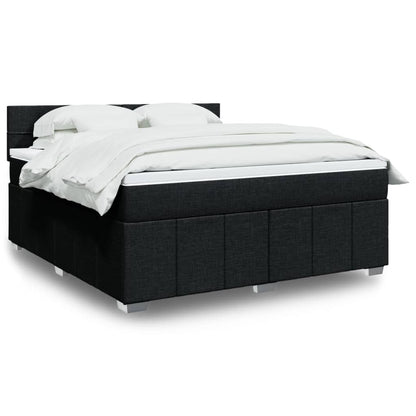 Boxspringbett Mit Matratze Stoff Schwarz