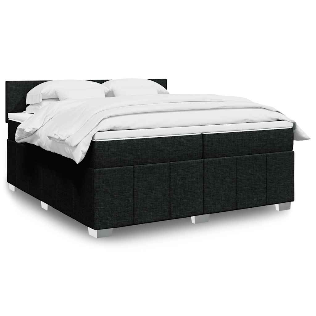 Boxspringbett Mit Matratze Stoff Schwarz