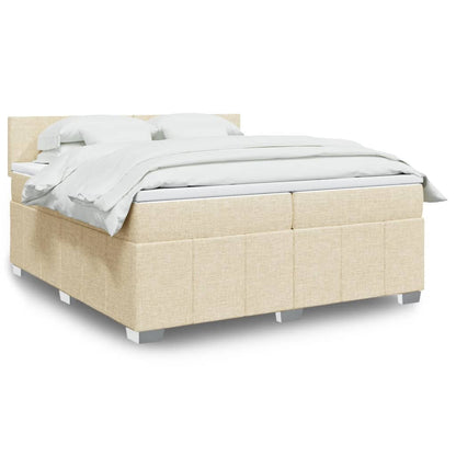 Boxspringbett Mit Matratze Stoff Creme