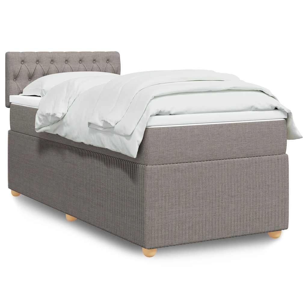 Boxspringbett Mit Matratze Stoff Taupe