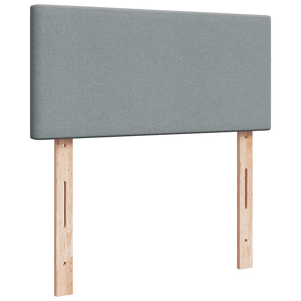 Boxspringbett Mit Matratze Stoff Hellgrau