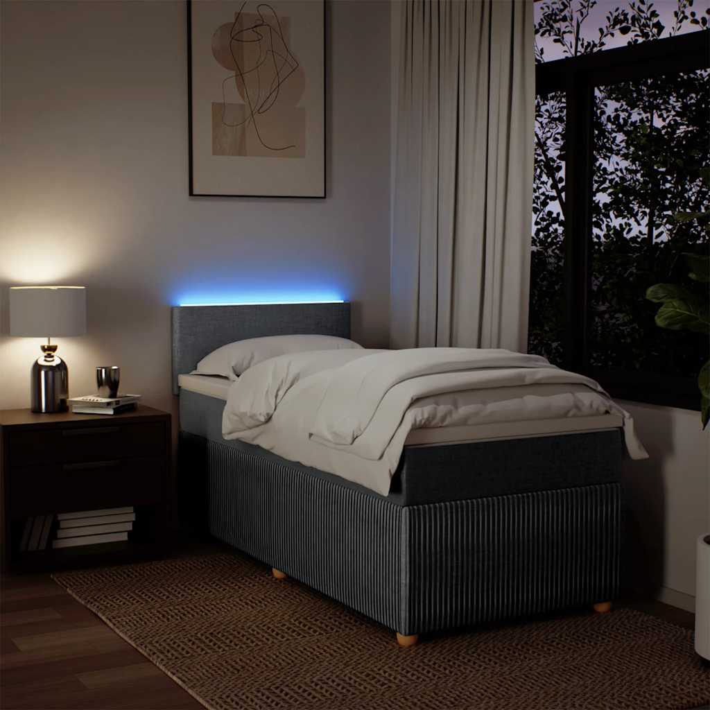 Boxspringbett Mit Matratze Stoff Hellgrau