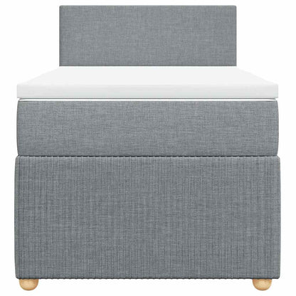 Boxspringbett Mit Matratze Stoff Hellgrau