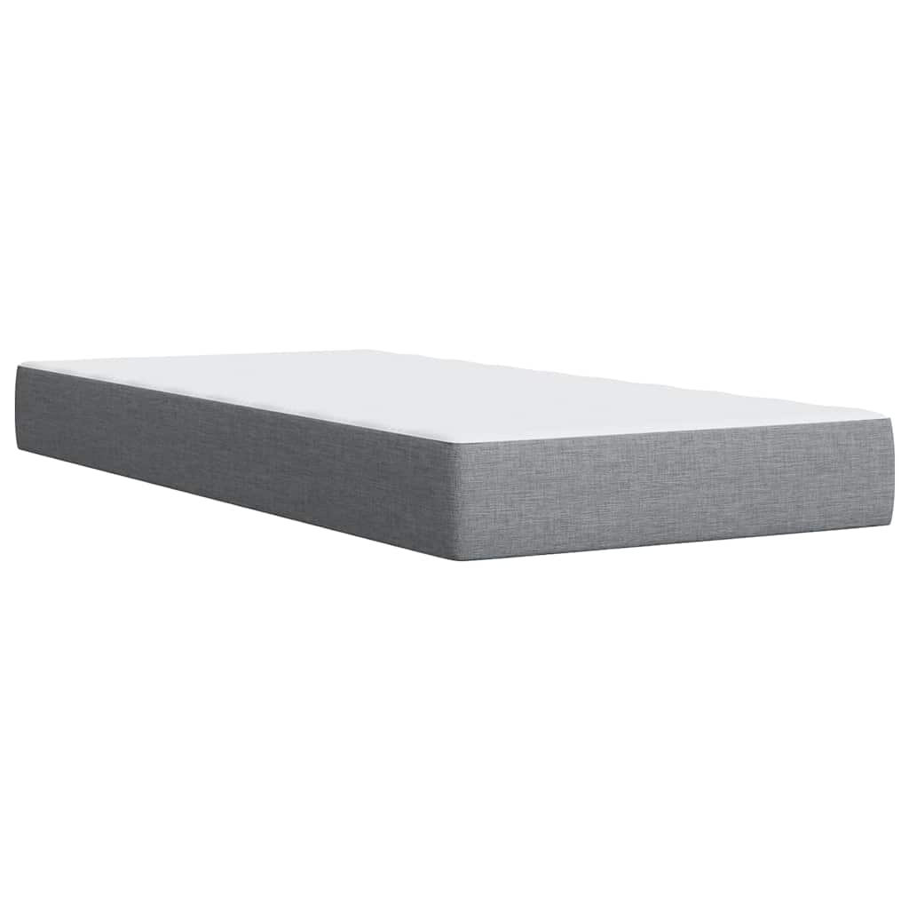 Boxspringbett Mit Matratze Stoff Hellgrau