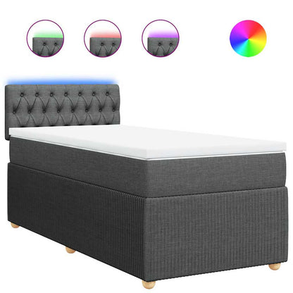 Boxspringbett Mit Matratze Stoff Dunkelgrau