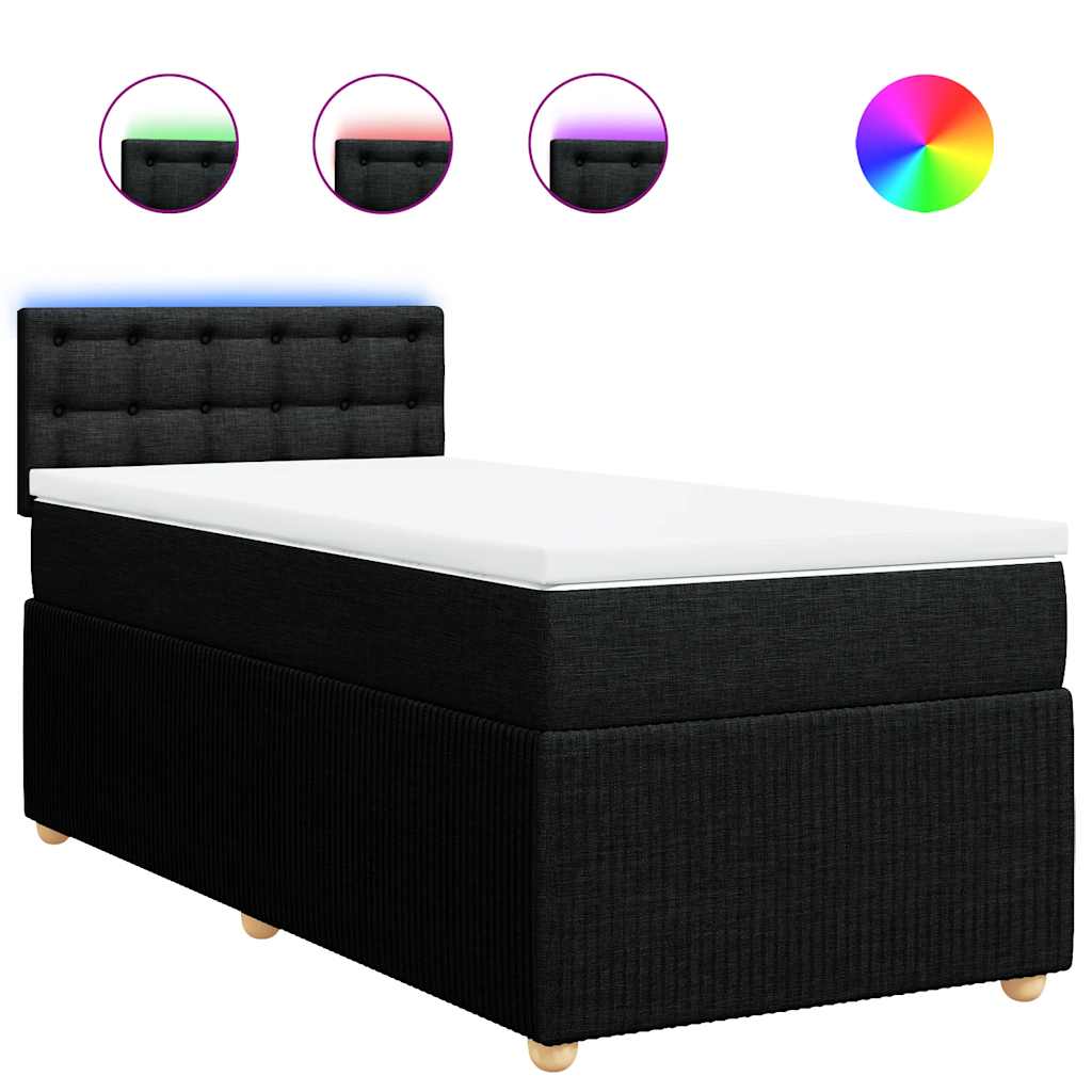 Boxspringbett Mit Matratze Stoff Schwarz