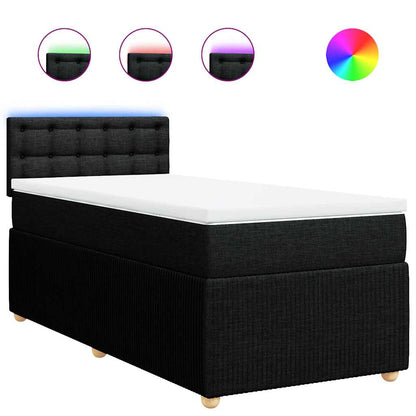 Boxspringbett Mit Matratze Stoff Schwarz