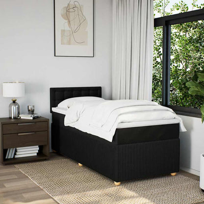 Boxspringbett Mit Matratze Stoff Schwarz