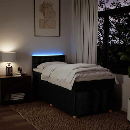 Boxspringbett Mit Matratze Stoff Schwarz