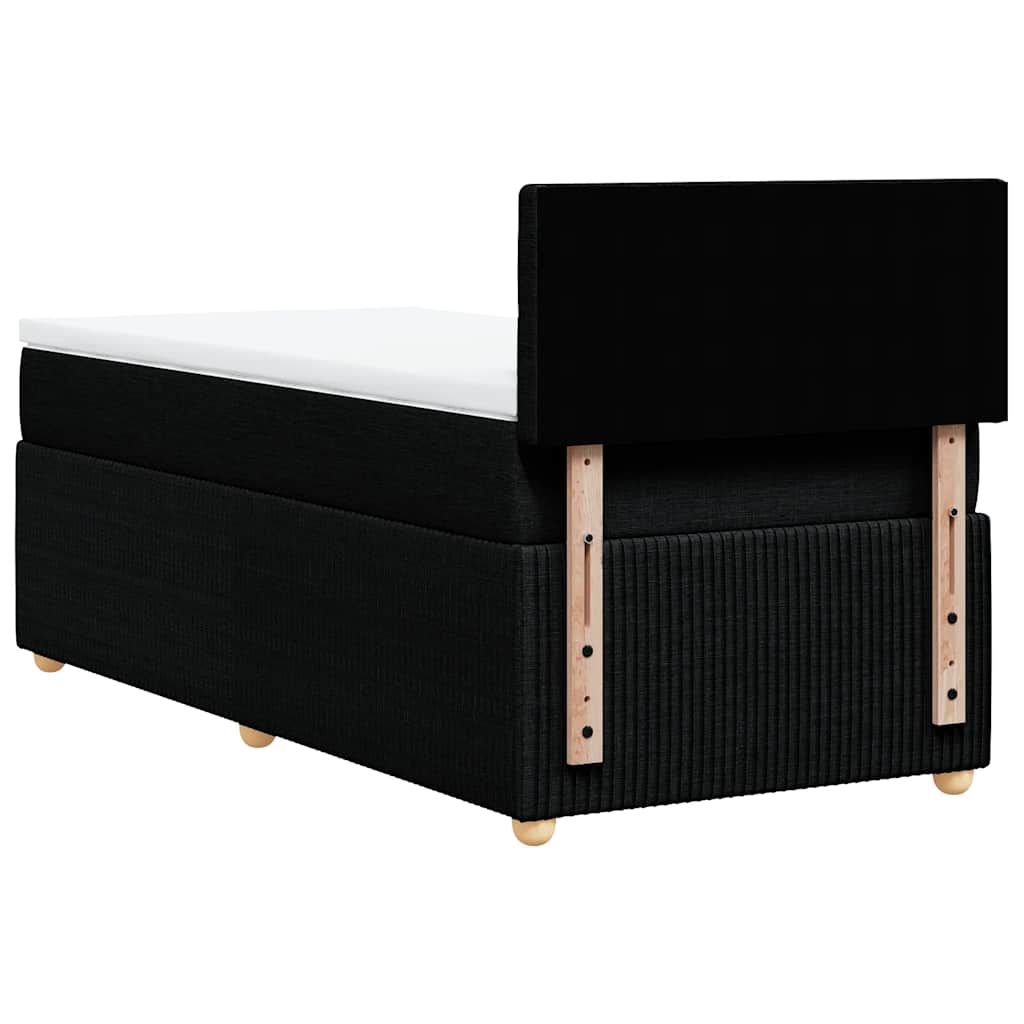 Boxspringbett Mit Matratze Stoff Schwarz