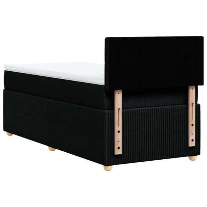 Boxspringbett Mit Matratze Stoff Schwarz