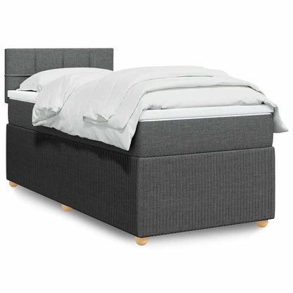 Boxspringbett Mit Matratze Stoff Dunkelgrau