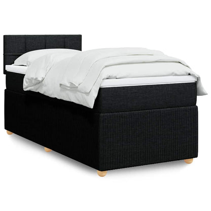 Boxspringbett Mit Matratze Stoff Schwarz