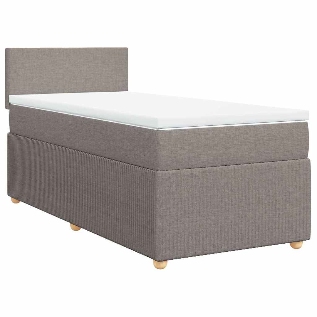 Boxspringbett Mit Matratze Stoff Taupe
