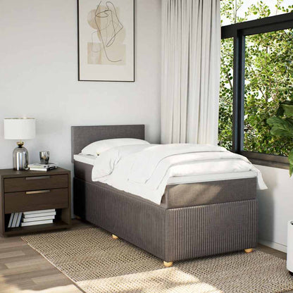 Boxspringbett Mit Matratze Stoff Taupe