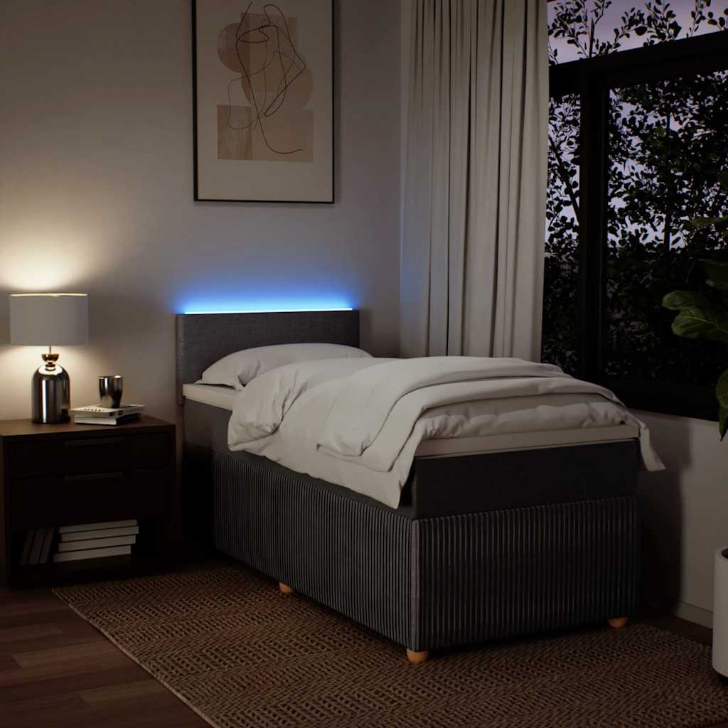 Boxspringbett Mit Matratze Stoff Taupe