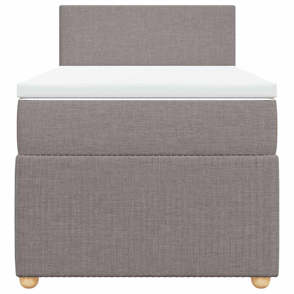 Boxspringbett Mit Matratze Stoff Taupe