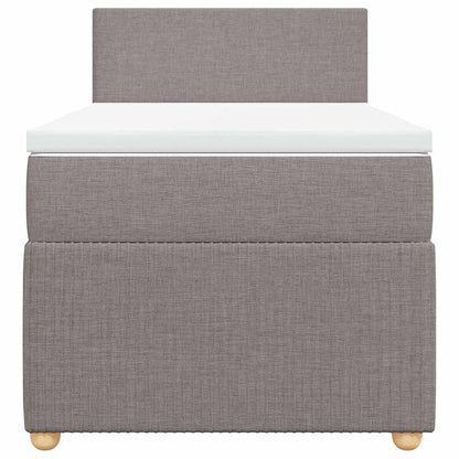Boxspringbett Mit Matratze Stoff Taupe
