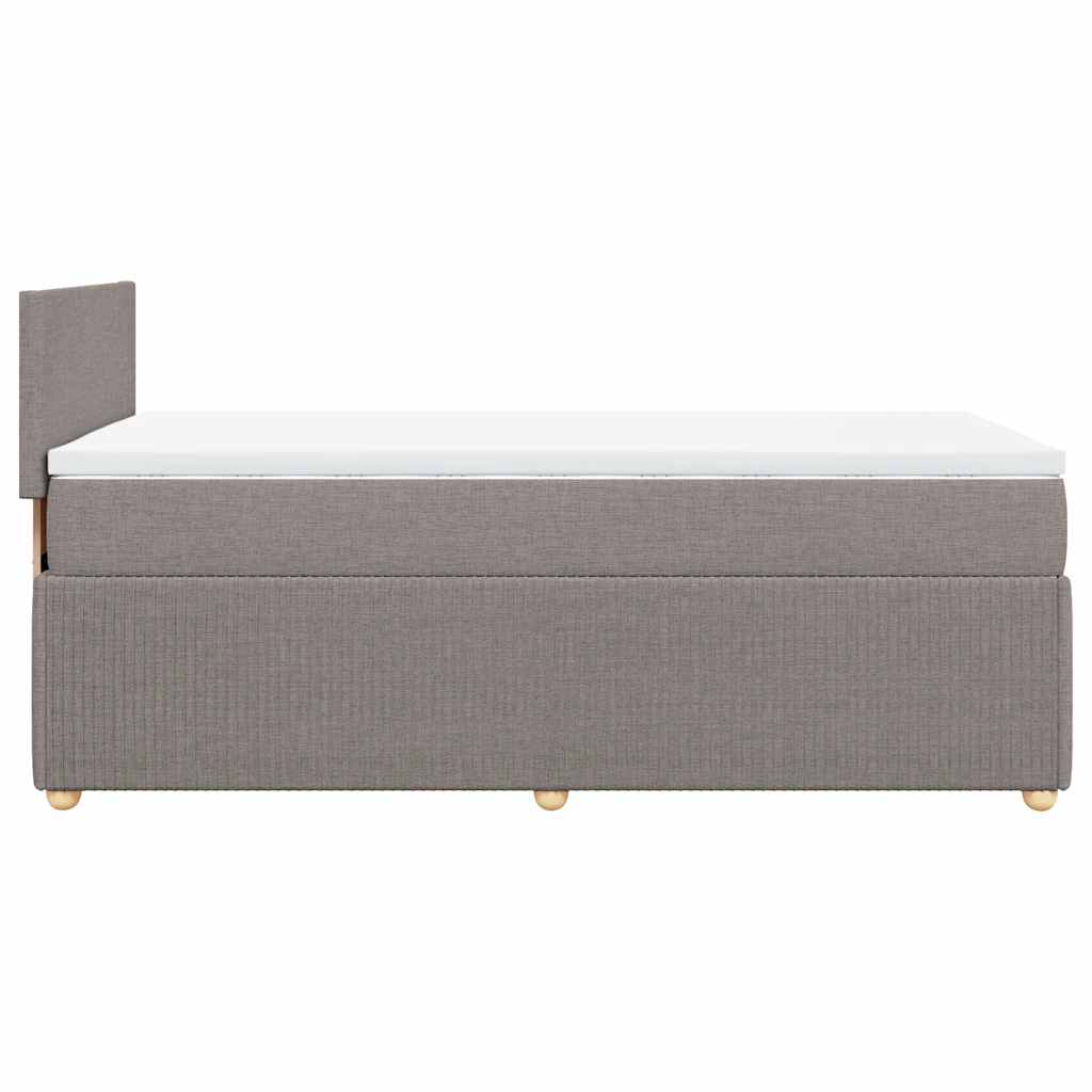 Boxspringbett Mit Matratze Stoff Taupe