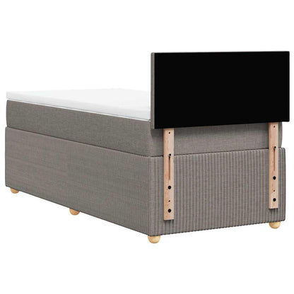 Boxspringbett Mit Matratze Stoff Taupe