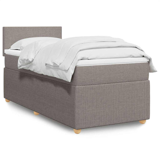 Boxspringbett Mit Matratze Stoff Taupe