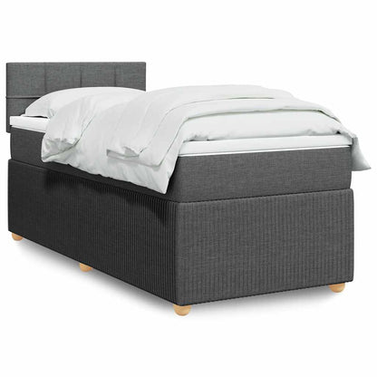 Boxspringbett Mit Matratze Stoff Dunkelgrau