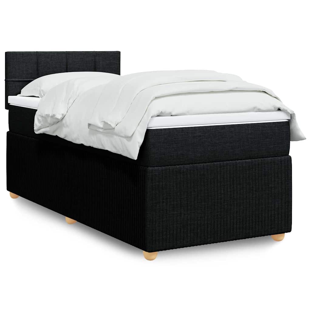 Boxspringbett Mit Matratze Stoff Schwarz