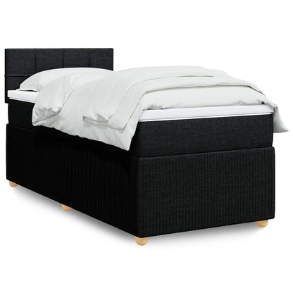 Boxspringbett Mit Matratze Stoff Schwarz