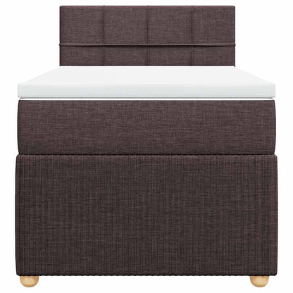 Boxspringbett Mit Matratze Stoff Dunkelbraun