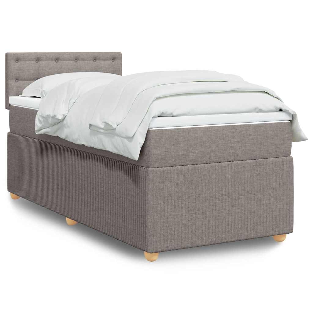 Boxspringbett Mit Matratze Stoff Taupe