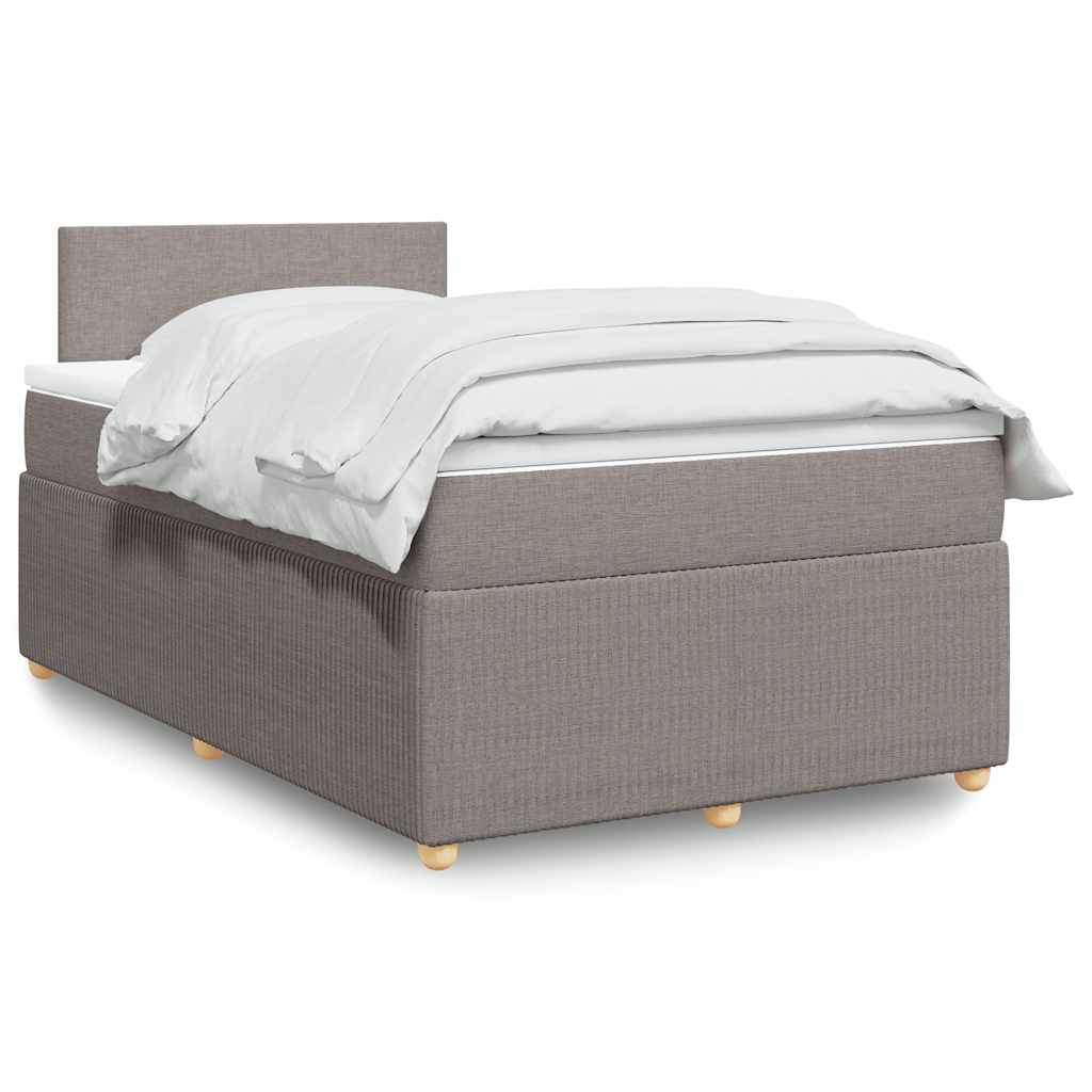 Boxspringbett Mit Matratze Stoff Taupe