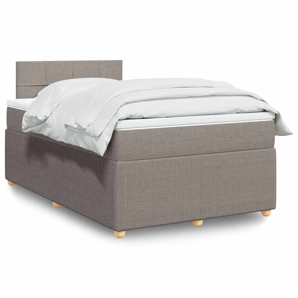 Boxspringbett Mit Matratze Stoff Taupe