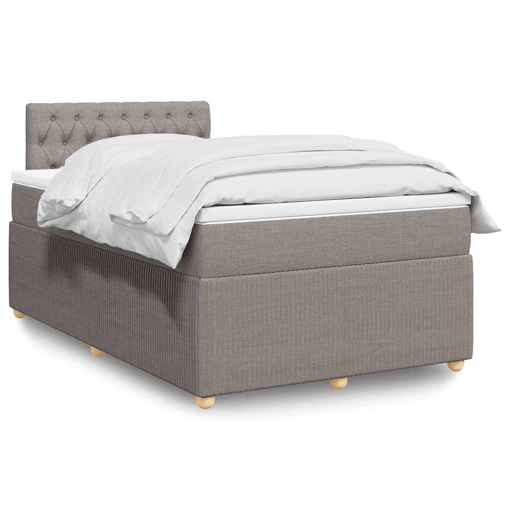 Boxspringbett Mit Matratze Stoff Taupe