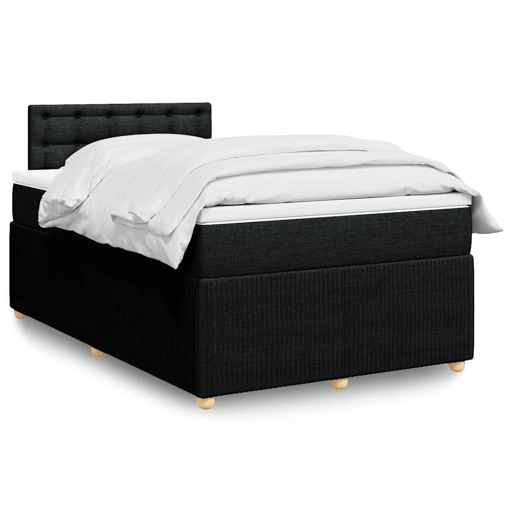 Boxspringbett Mit Matratze Stoff Schwarz