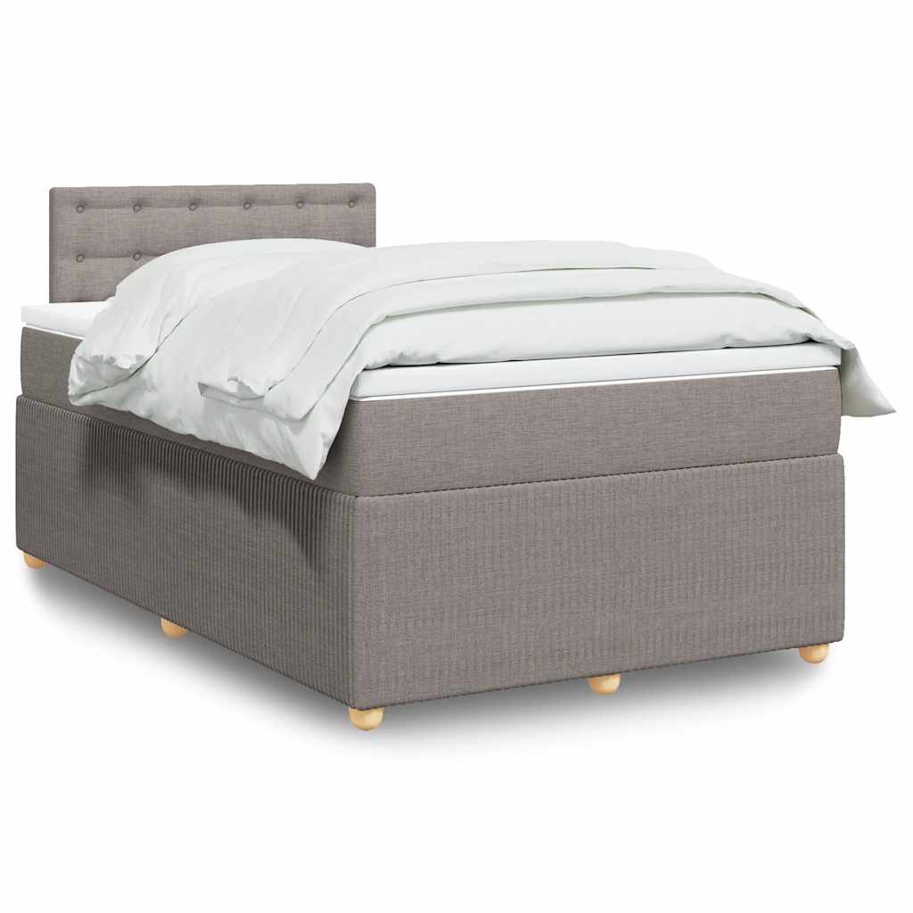 Boxspringbett Mit Matratze Stoff Taupe