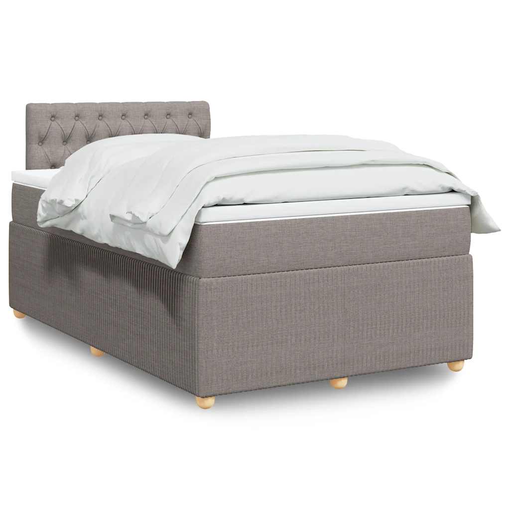 Boxspringbett Mit Matratze Stoff Taupe