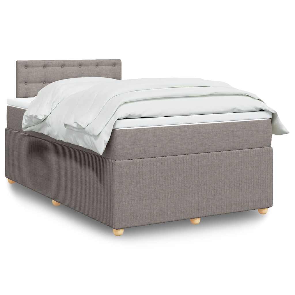Boxspringbett Mit Matratze Stoff Taupe