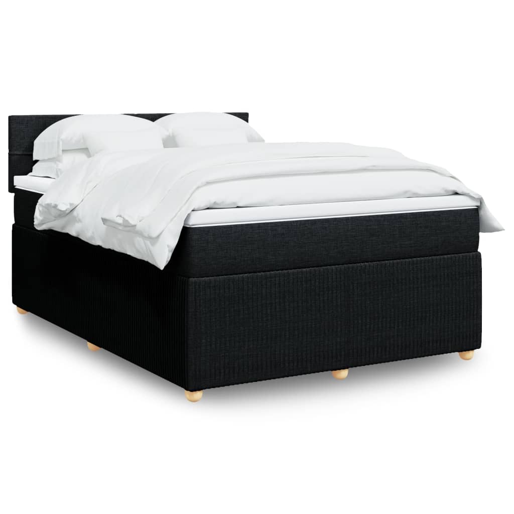 Boxspringbett Mit Matratze Stoff Schwarz