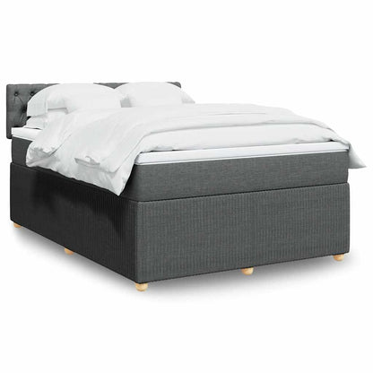 Boxspringbett Mit Matratze Stoff Dunkelgrau