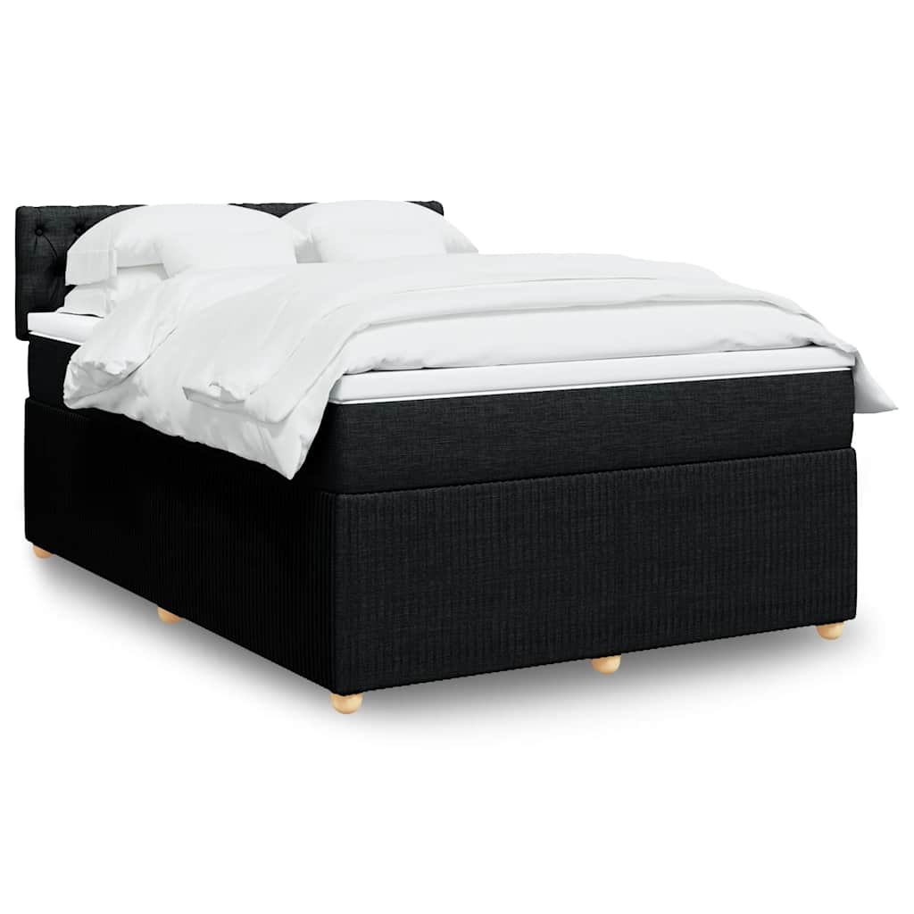 Boxspringbett Mit Matratze Stoff Schwarz