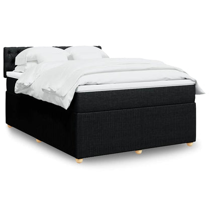 Boxspringbett Mit Matratze Stoff Schwarz