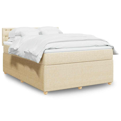 Boxspringbett Mit Matratze Stoff Creme